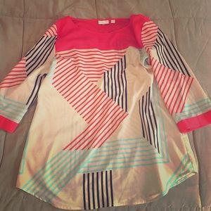 New York and Co Geo-Print Blouse #NWOT