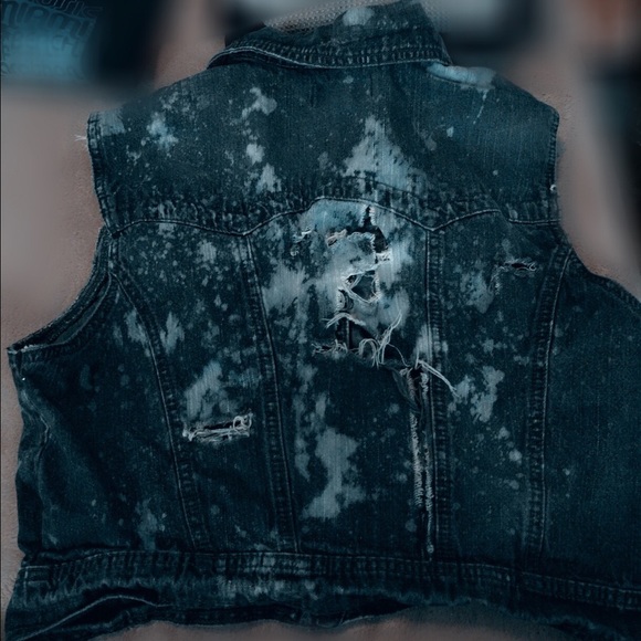 Distressed Denim Vest - Picture 1 of 1