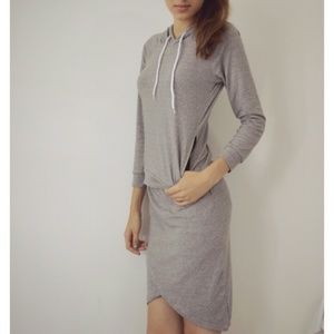 Gray hoodie and skirt set