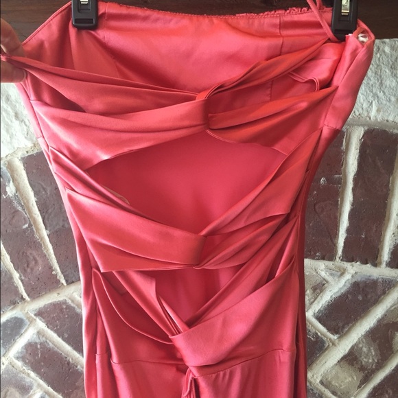 Rose & Lula coral silk dress - Picture 3 of 4