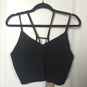 Black lush crop top