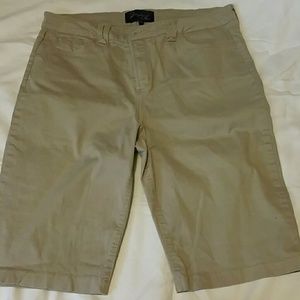 Khaki colored  long shorts (never worn)