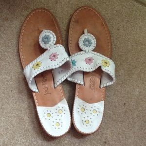 Jack Rogers Bianca Navajo White & Pastel Multi