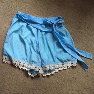 NWT Flowy sky blue shorts