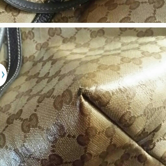SOLD!!  Authentic Gucci Monogram crystal Tote - Picture 2 of 4