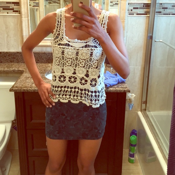 Crochet knit tank
