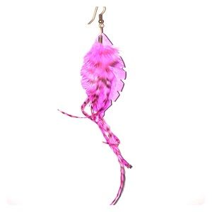 Hot Pink Upcycled Leather Earrings