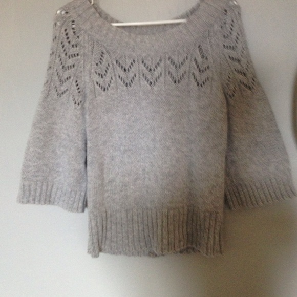 Grey crop sweater