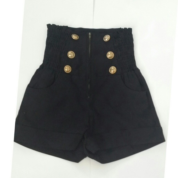 Black High Waisted Shorts
