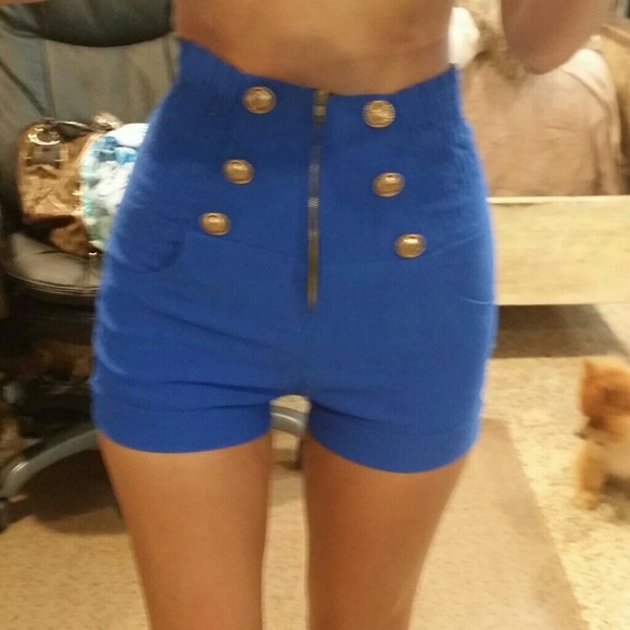 Other - Royal blue high waisted shorts