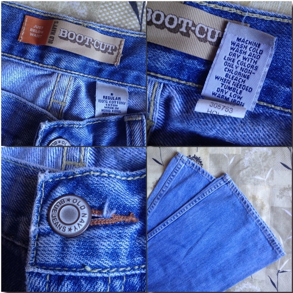 Old Navy Vintage Vtg Light Blue Low Rise Bootcut Denim Jeans - Picture 4 of 4