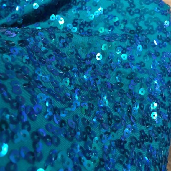Sequined turquoise top - Picture 2 of 3
