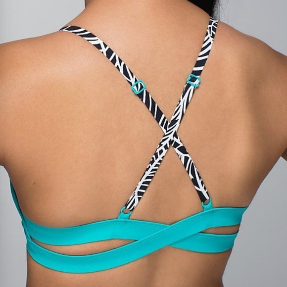 lululemon athletica Tops - Lululemon Shanti Surf Triangle Blue Bikini Top