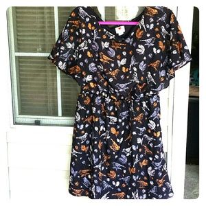 Bird patterned dress