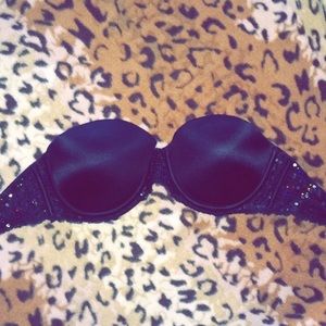Strapless sequin push-up bra