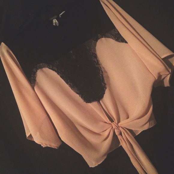 BKE Lace Chiffon Blouse