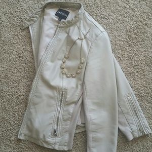 WORN ONCE! Express Faux Leather Jacket