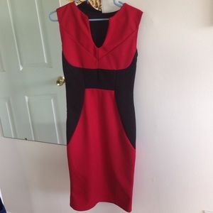 Red and black bodycon, new without tags