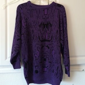 Oversized purple sweater