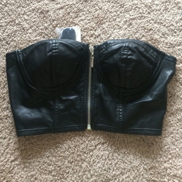 Leather bustier