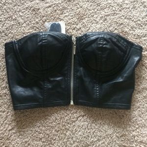 Leather bustier
