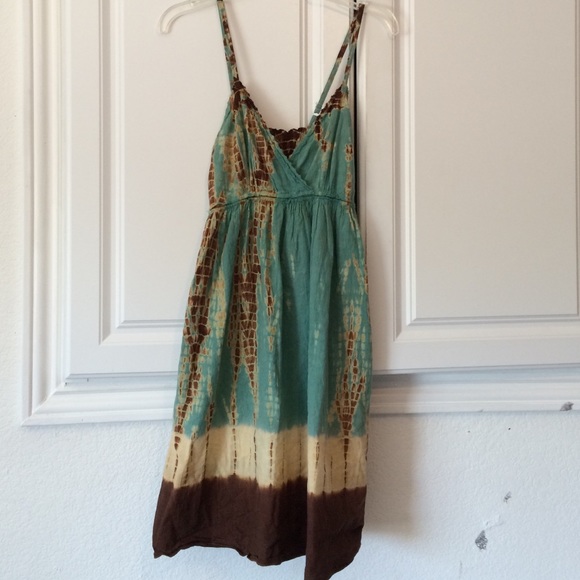 Earthy tie dye sun dress