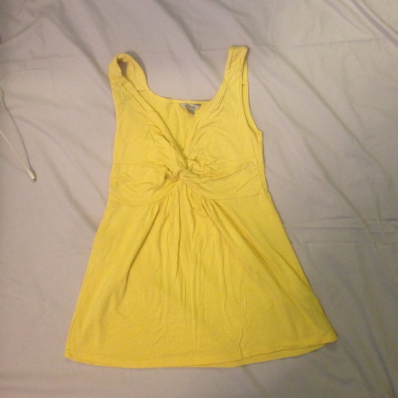 Guess yellow cinched bust top