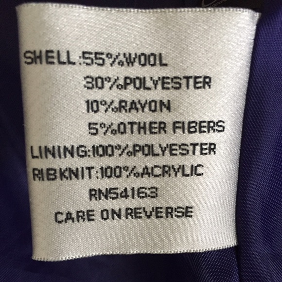 Wool Cobalt Blue Peacoat - Picture 4 of 4