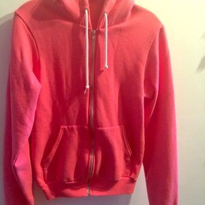 American Apparel fleece unisex zip hoodie (pink)