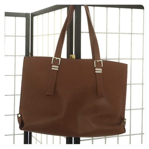 Large Faux Leather Tote