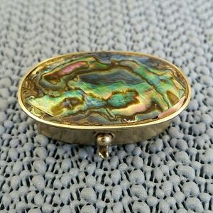 Vintage Abalone Pill Box