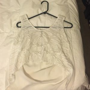 White Hi-Low Millau top size s