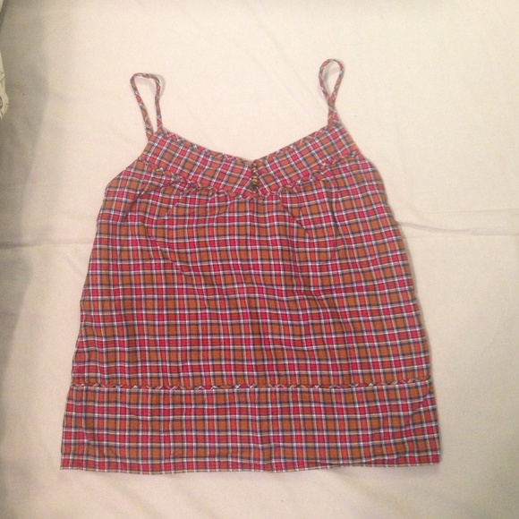 J. Crew plaid tank hidden pockets!
