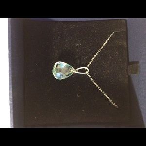 Swarovski blue crystal pendant necklace