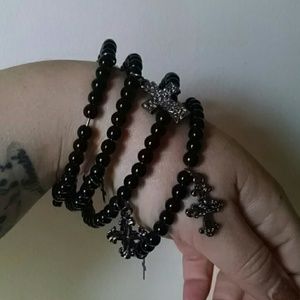 Cool Layered Crosses Bracelet // Free w/Purchase!!