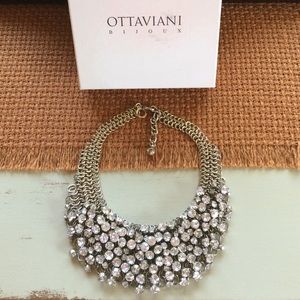 Gold and diamond chunky necklace