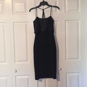 BCBG Leather Top, pencil dress! Only worn once!