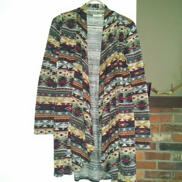 Blu pepper aztec print cardigan