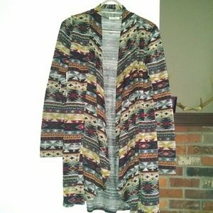 Blu pepper aztec print cardigan