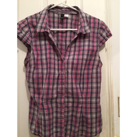 Pink and purple button up