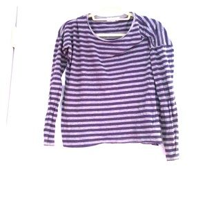 Purple and Grey striped shirt