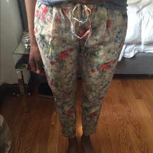 Zara floral print pants