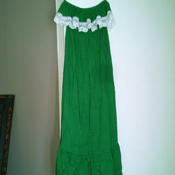 Ya LA emerald green maxi dress
