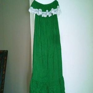 Ya LA emerald green maxi dress