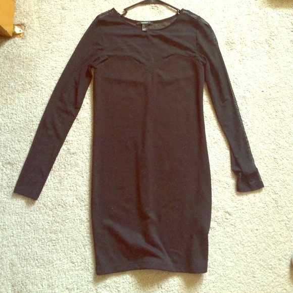 Black mesh dress.
