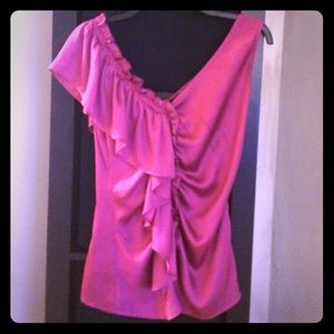 Asymmetrical Pink Silk Top. Unique & Versatile. 🎀