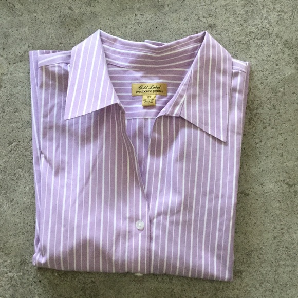 Beautiful purple vertical stripes shirt