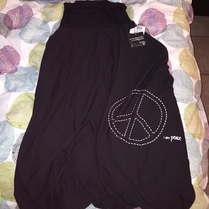 Peace Love World- black Bohemian pants