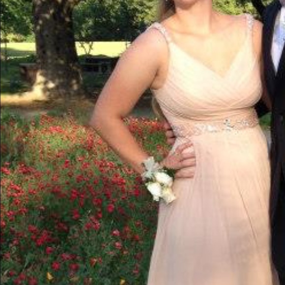 Light pink prom dress