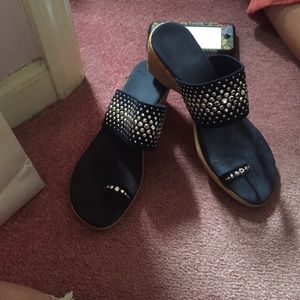 Navy blue sandals